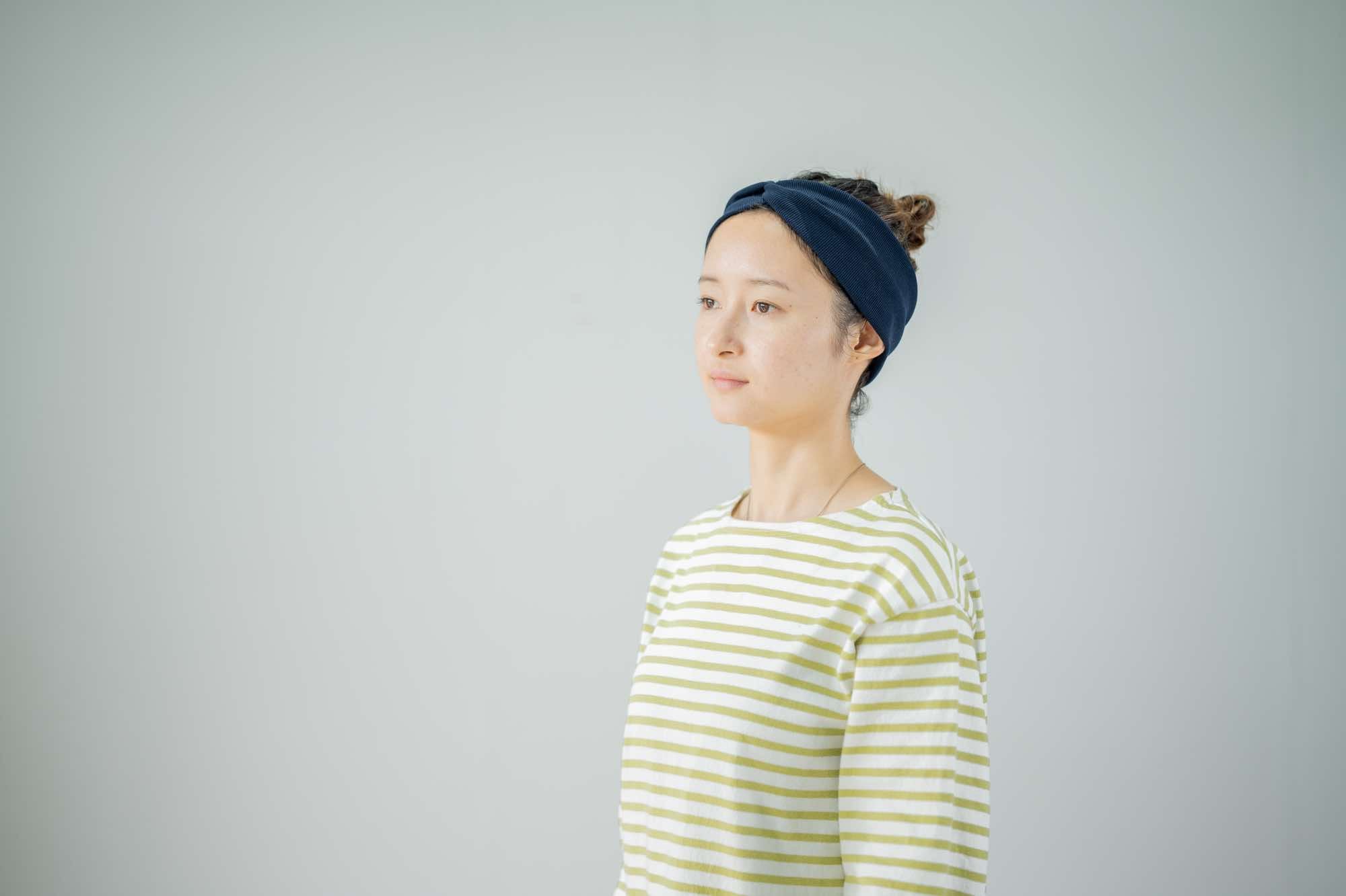 KIMAMA PRODUCTS] アームスリングケープの残布から生まれたヘアバンド