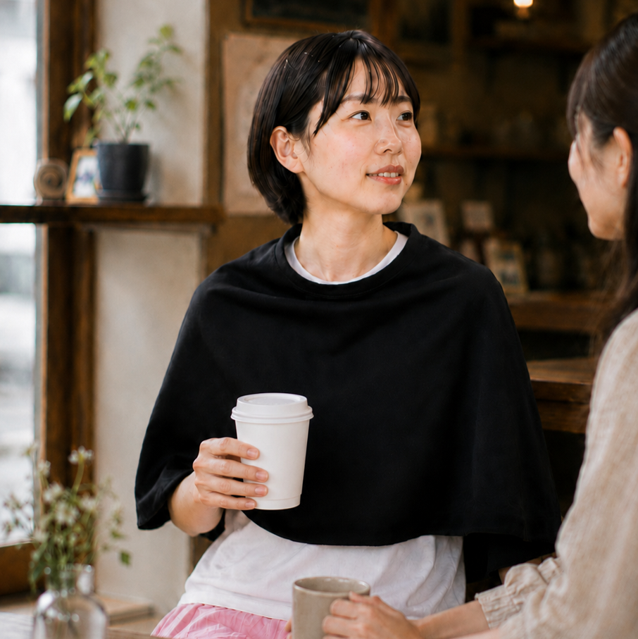 【サンプル貸出】[ケアウィル] アームスリングケープ デイリーユース ブラック