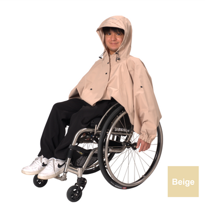 車椅子利用者向けレインウェア（晴雨兼用）