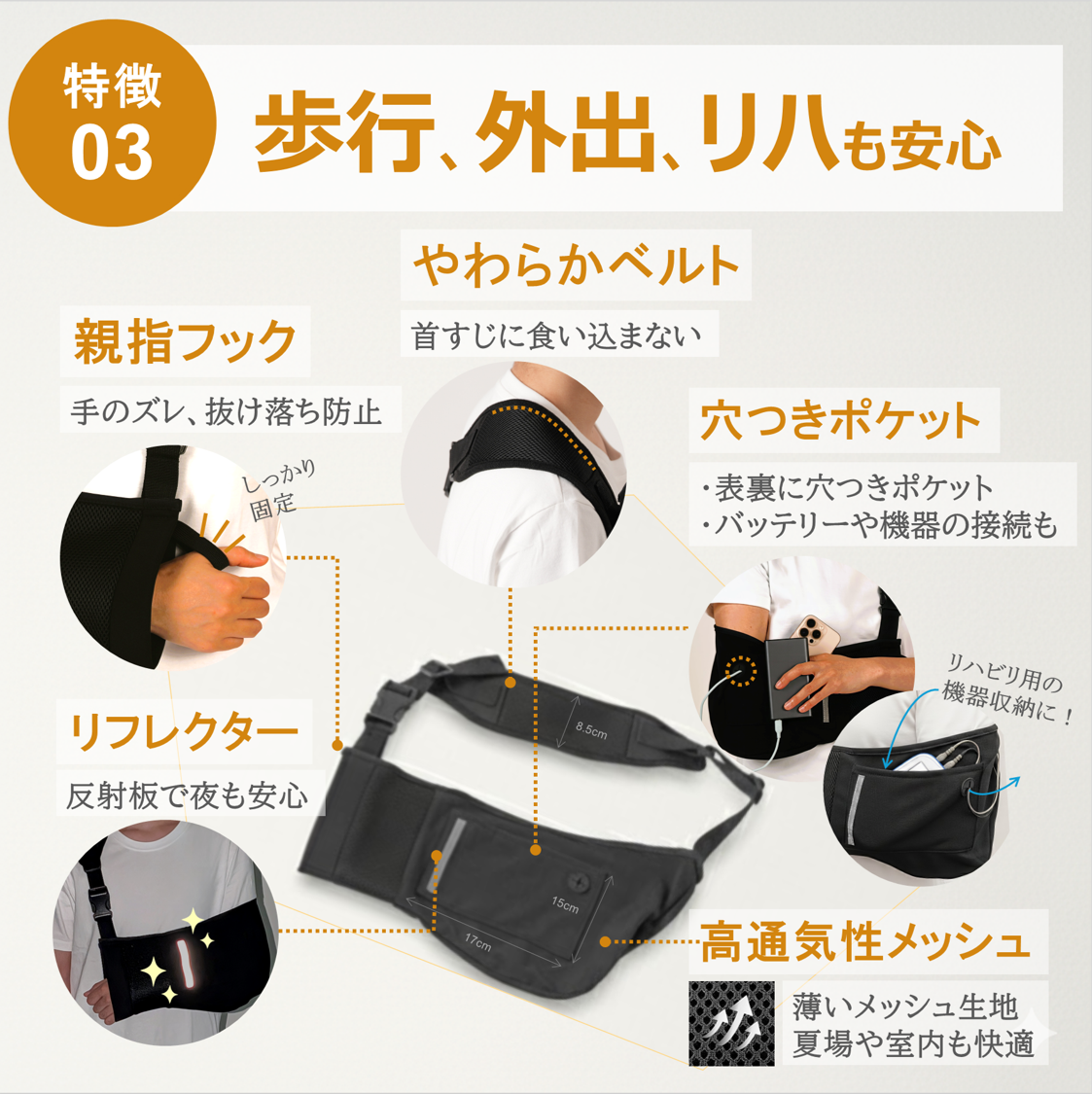 おみつ様用　値下げ ケアウィル carewill アームスリング 片手着脱可 ケアウィル] アームスリング標準型｜carewill